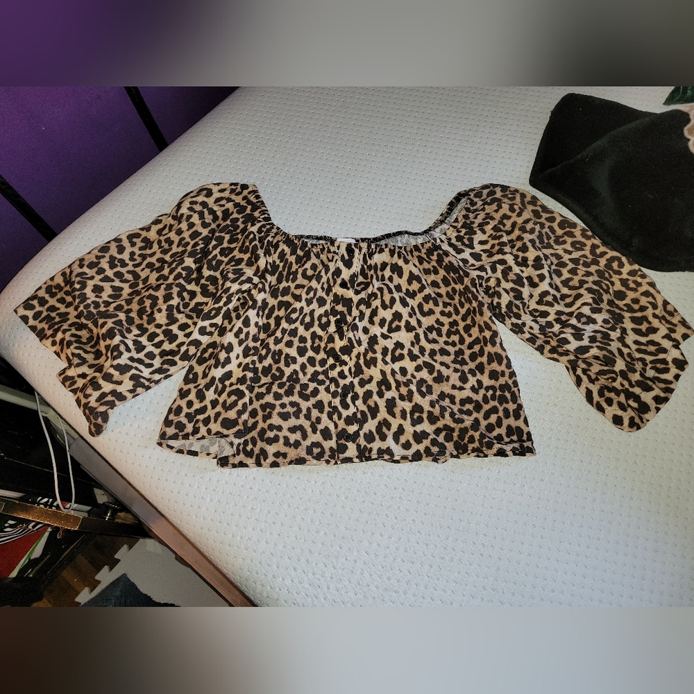 Leopard print blouse
